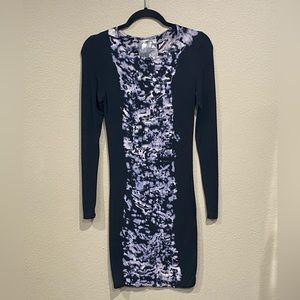 Young Fabulous & Broke Lulu Ink Blot Dress womens bodycon small s